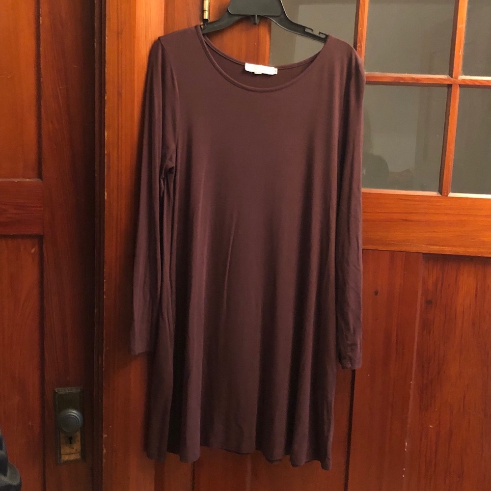 brown a line dress